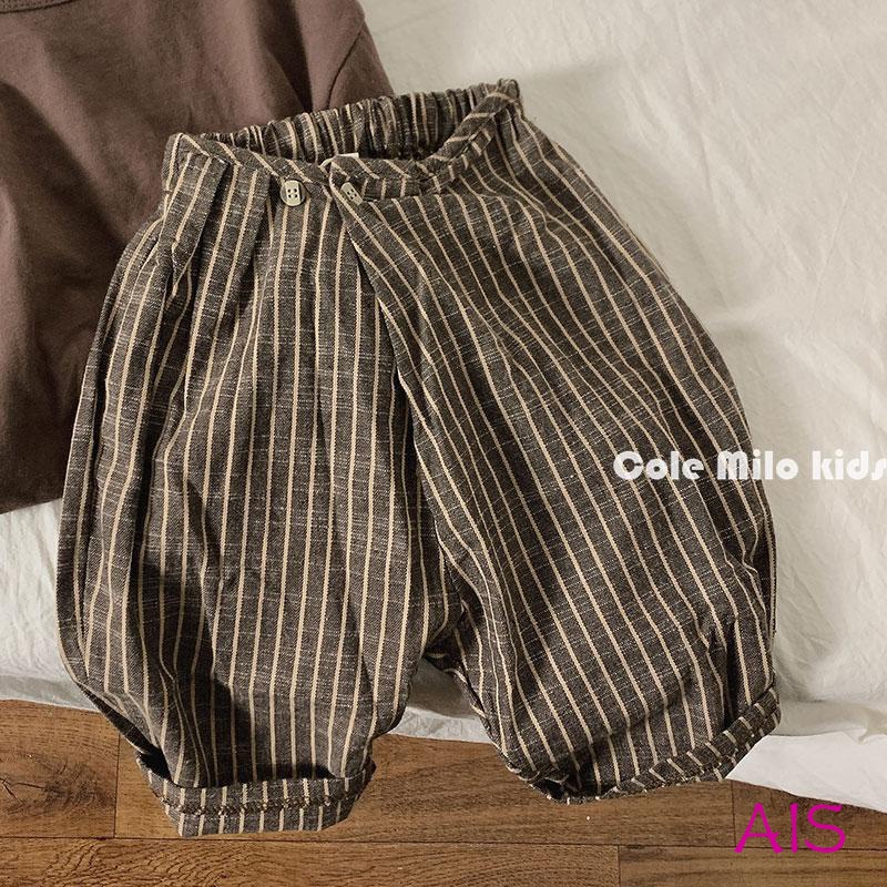 Quần baggy cotton lanh phong cách xuân thu thời trang Hàn Quốc 2021 cho bé trai và bé gái