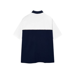 Local Brand Ree - Áo Polo Basic Trắng Phối Navy