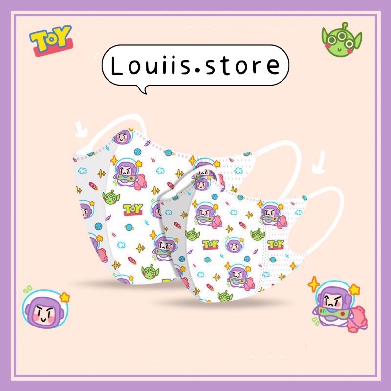 Khẩu trang hoạt hình dễ thương, họa tiết cute người lớn Louiis.store
