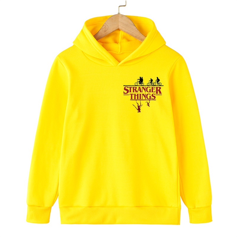 Áo Hoodie In Chữ Stranger Things 4 Dễ Thương Cho Bé