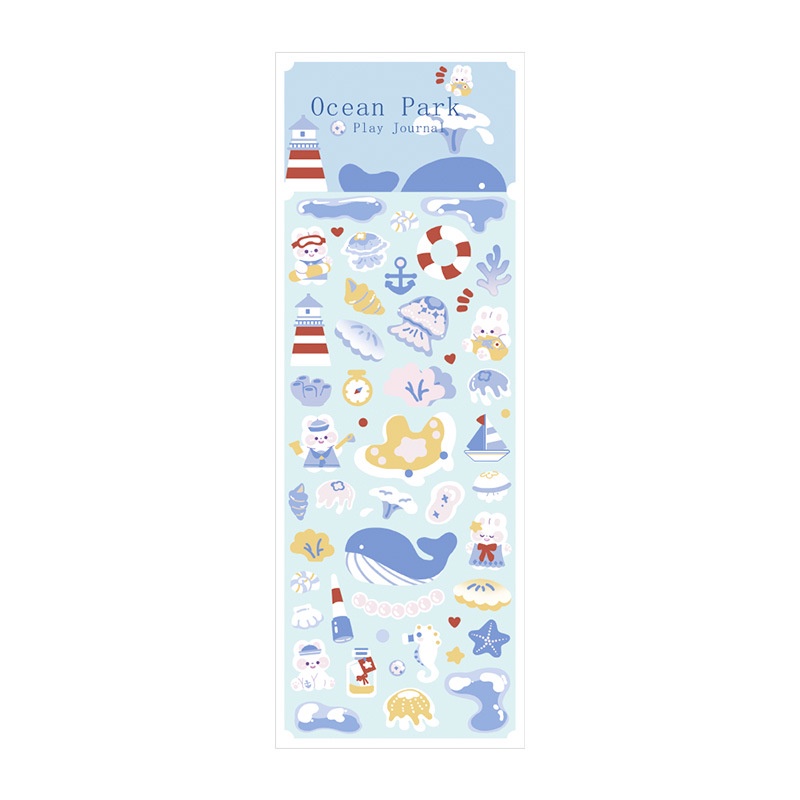 Miếng Dán Trang Trí Sổ Tay Hình Goo Hoạt Hình Màu Laser Phong Cách Hàn Quốc Cho Trẻ Em DIY