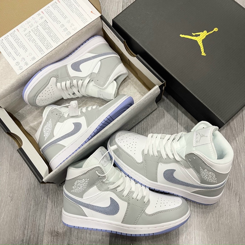 Giày Jordan 1 High cao cổ phối màu xám vẩy xanh cao cấp full box