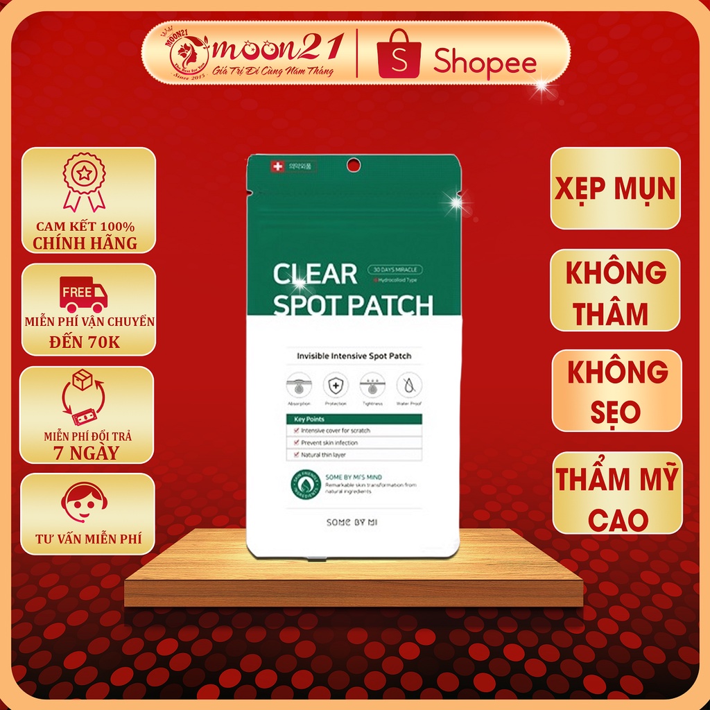 Miếng dán che mụn cấp tốc Some By Mi Clear Spot Patch 18 Miếng Auth Hàn Quốc