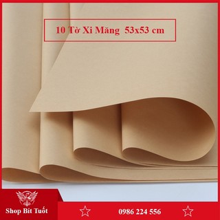 Giấy xi măng gói hàng online hoa vintage sách cute dễ thương 10 tờ 53x53 cm