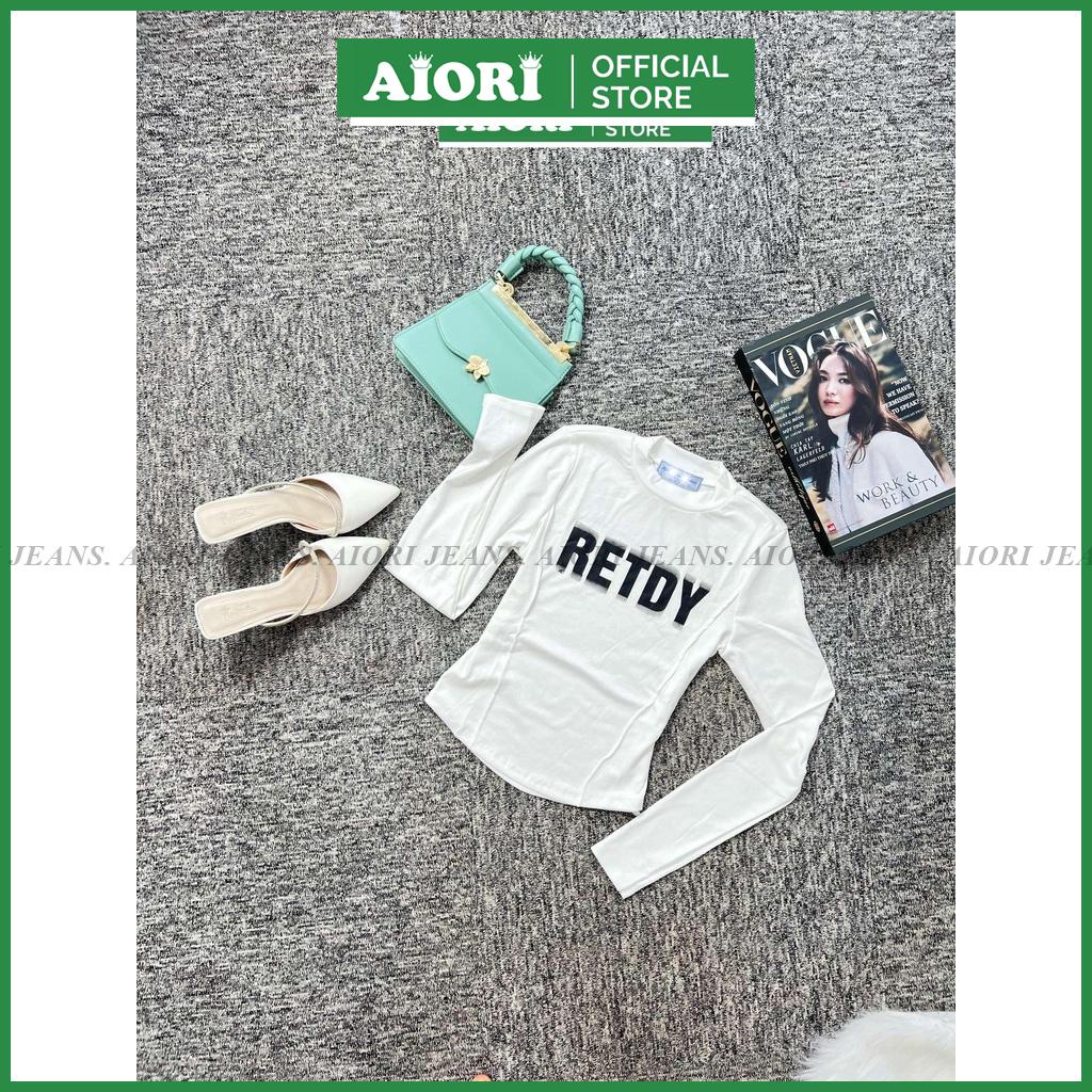 Áo thun croptop co giãn dài tay đủ màu G021