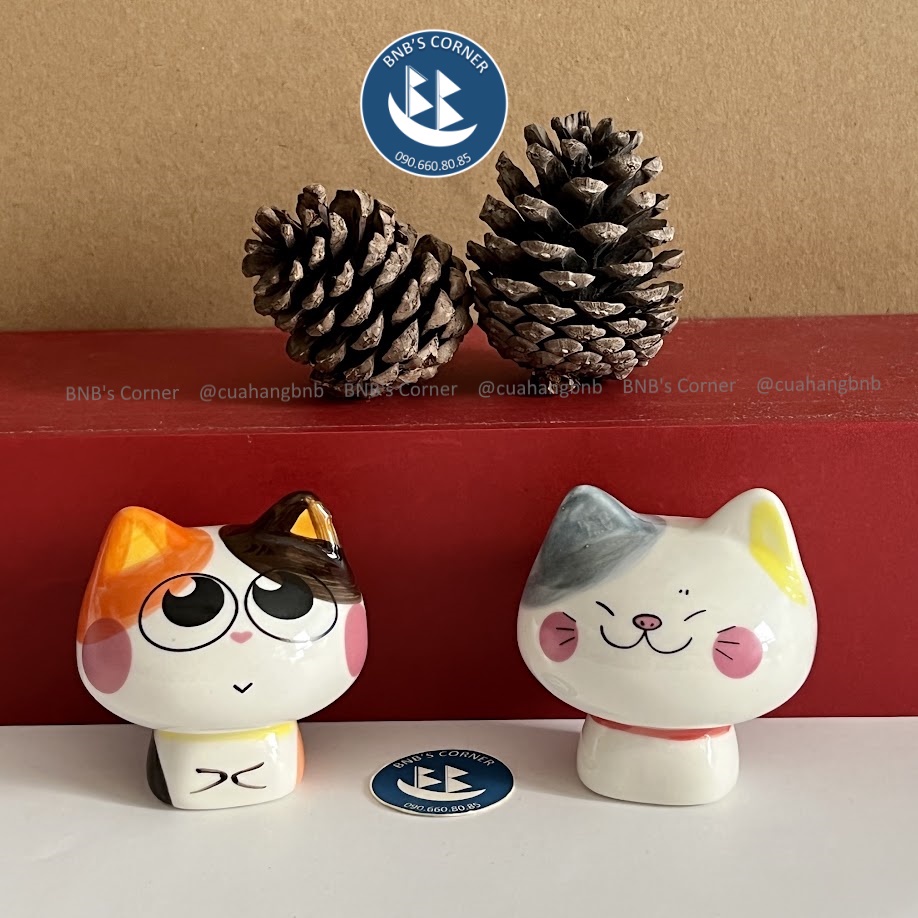 Mô hình mèo sứ biểu cảm siêu cưng
