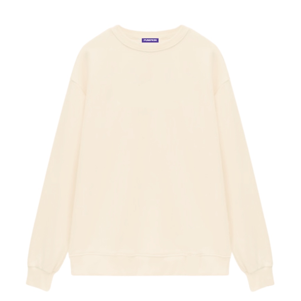 Áo sweater trơn unisex PUMPKIN nỉ chân cua form rộng basic oversize dành cho nam nữ phong cách Local Brand