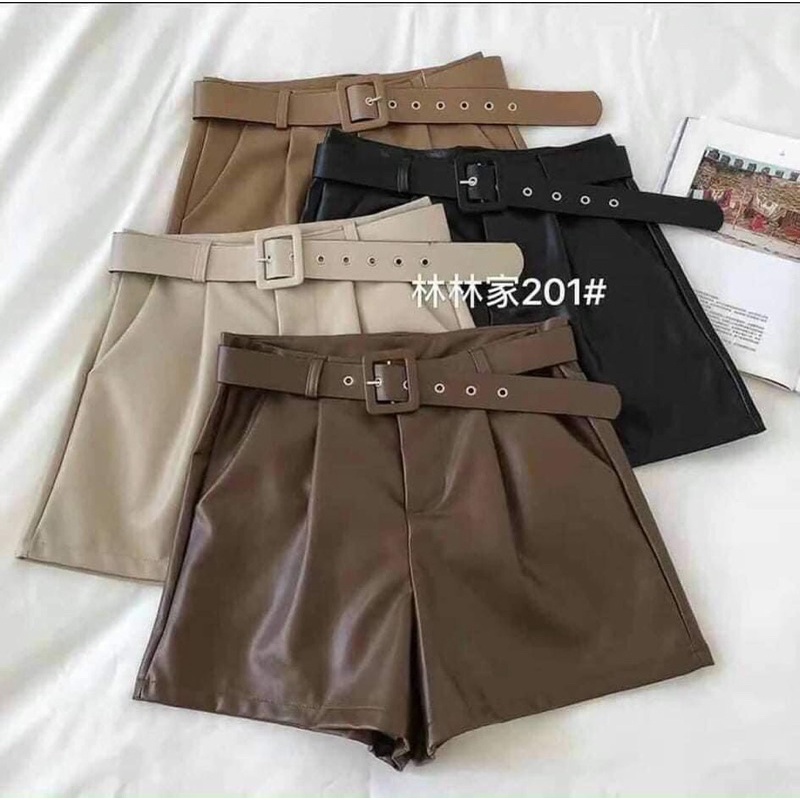 quần short -chân váy da nữ