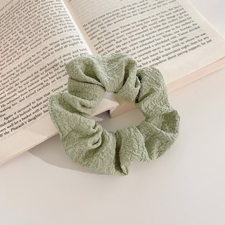 (0781) Cột Tóc Buộc Tóc Scrunchies Thun Nhăn Pastel