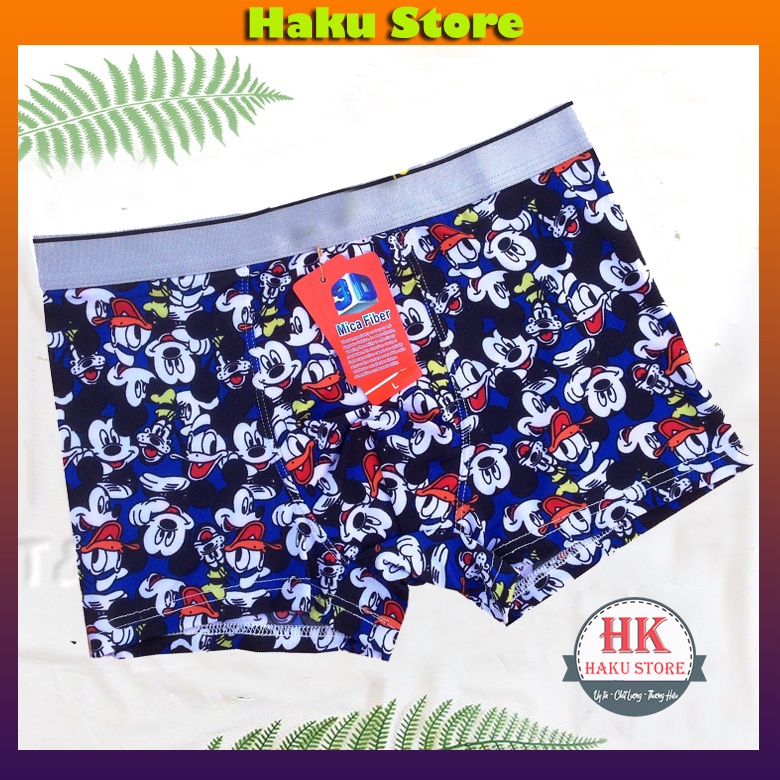 Combo 5 quần lót nam cute hoạt hình thun lạnh đáng yêu, Quần sịp doraemon nam co dãn thoải mái, thoáng mát