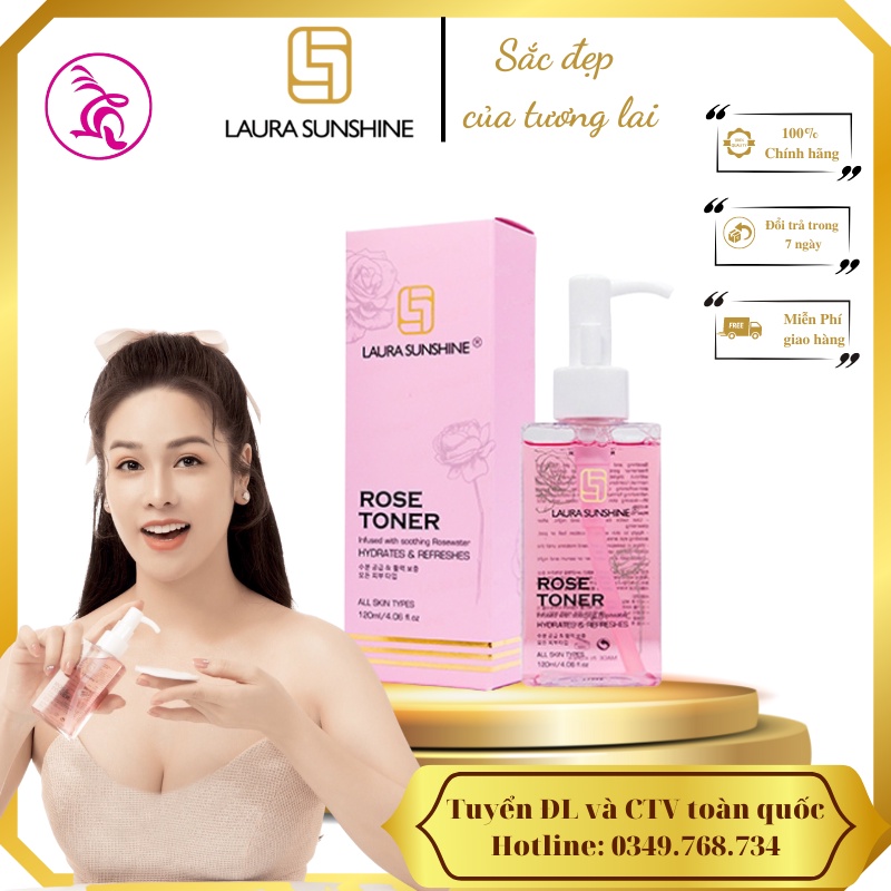 Nước hoa hồng cân bằng da Nhật Kim Anh -Laura Sunshine rose toner