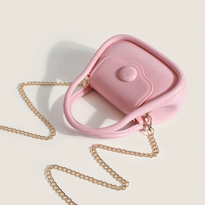 Túi Đeo Chéo mini Phối Dây Xích Phong Cách Hàn Quốc Thời Trang Cho Nữ