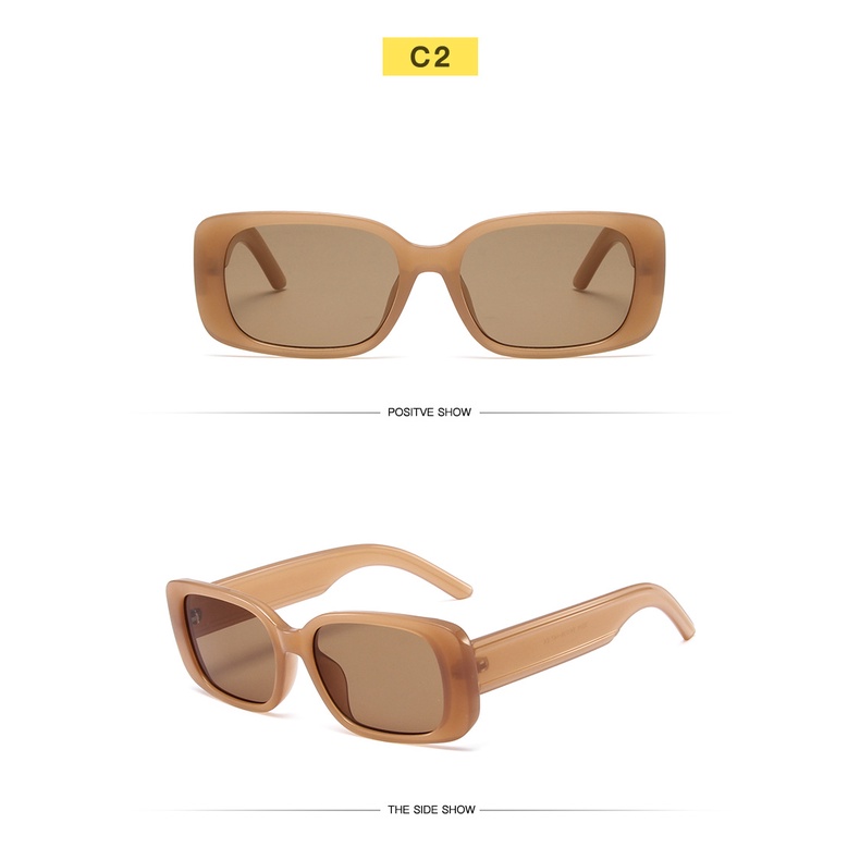 Kính Mát Gọng Vuông Nhỏ Phong Cách Hip Hop Cho Nam Nữ