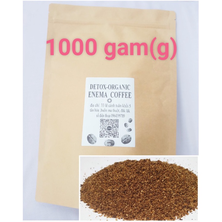 ENEMA DETOX ORGANIC COFFE THẢI ĐỘC ĐẠI TRÀNG 1000G(1kg) _màu nâu nhạt