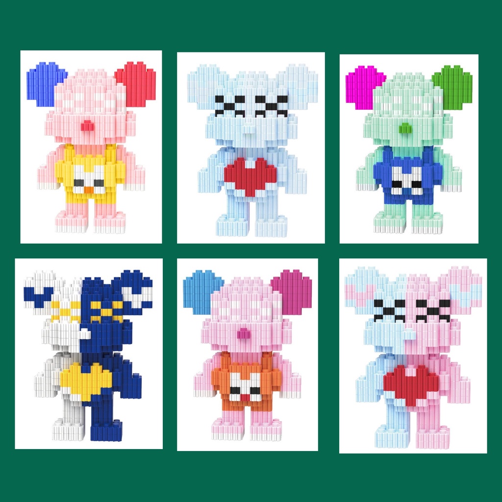 Bộ Đồ Chơi Lắp Ráp Lego Mô Hình Bearbrick cực cute