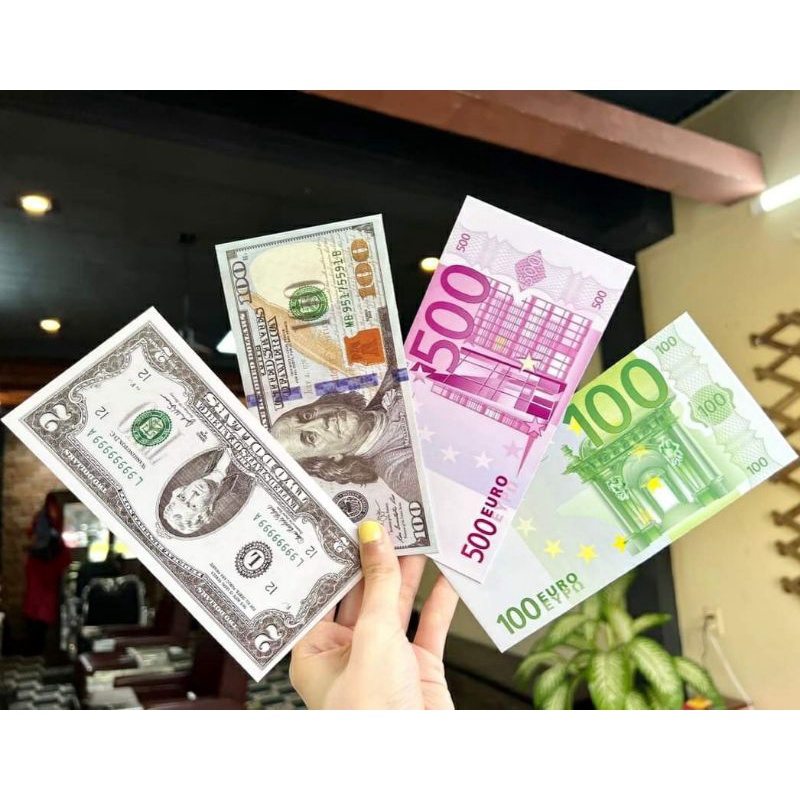 SET 10 BAO LÌ XÌ DOLLAR, EURO