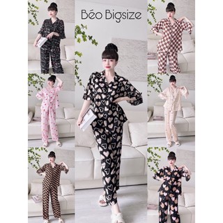 [Đồ Ngủ Manggo ]Béo Bigsize Pyjama Cánh Dơi 40-95kg Pyjama Bigsize Cao Cấp Mặc Nhà  Đẹp,Chất  Lụa Nhật mát xịn