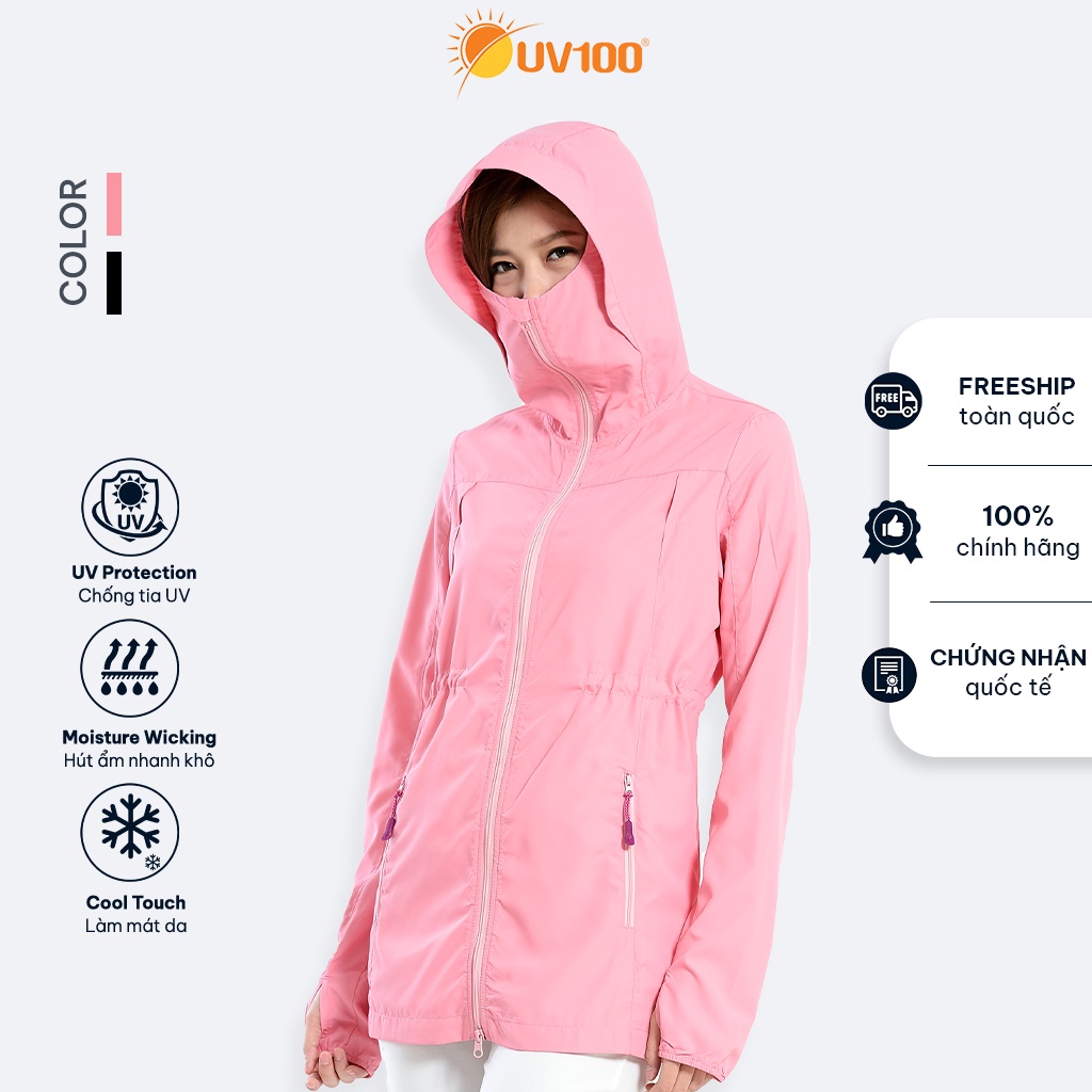 Áo khoác chống tia UV nữ thoáng mát UV100 AL71018