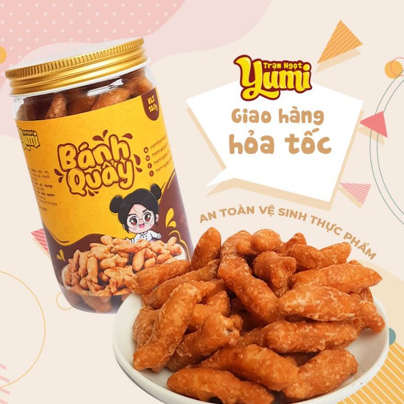 Quẩy cá phủ đường Yumi bánh ngọt ăn vặt giòn rụm thơm ngon