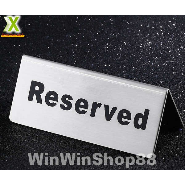 Biển đặt bàn Reserved bằng inox 1304