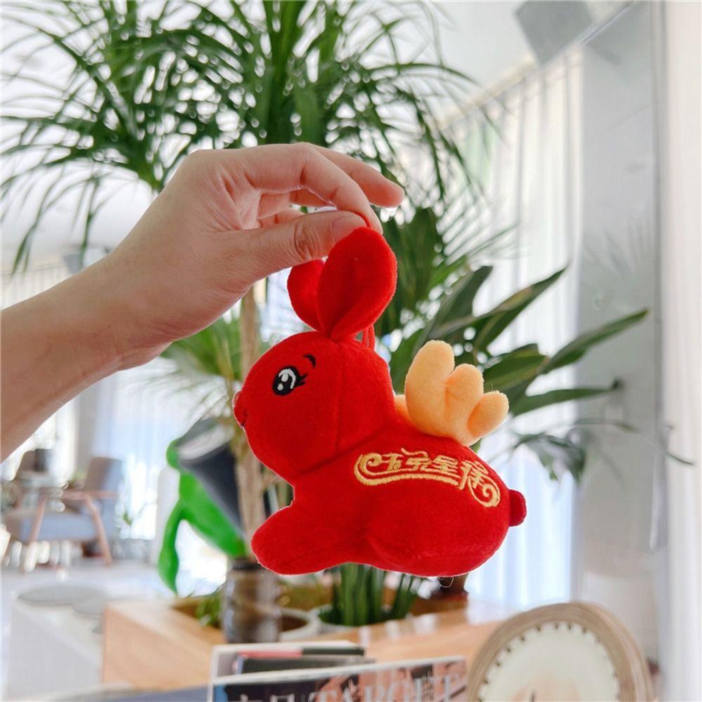 LANFY Thú Nhồi Bông Hình Thỏ May Mắn Trang Trí Móc Khóa DIY