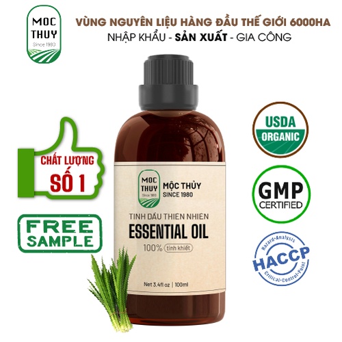 Tinh dầu Lá Dứa nguyên chất hữu cơ MỘC THỦY khử mùi làm thơm phòng thư giãn 10ml,100ml - Đạt chuẩn chất lượng