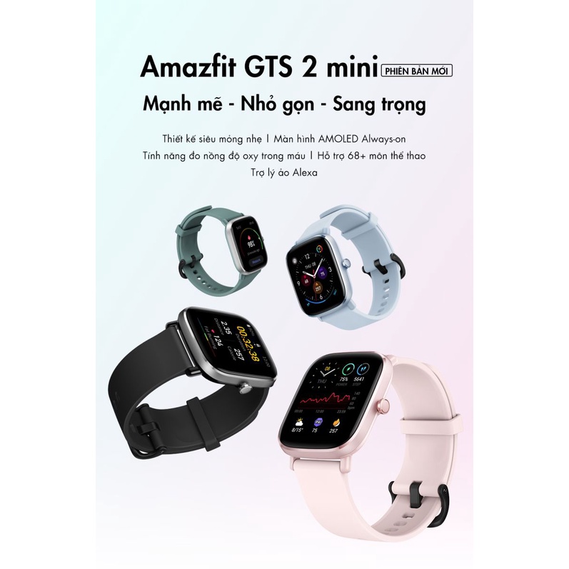 Đồng hồ thông minh Amazfit GTS 2 Mini  - Hàng Chính Hãng - Bảo Hành 12 Tháng