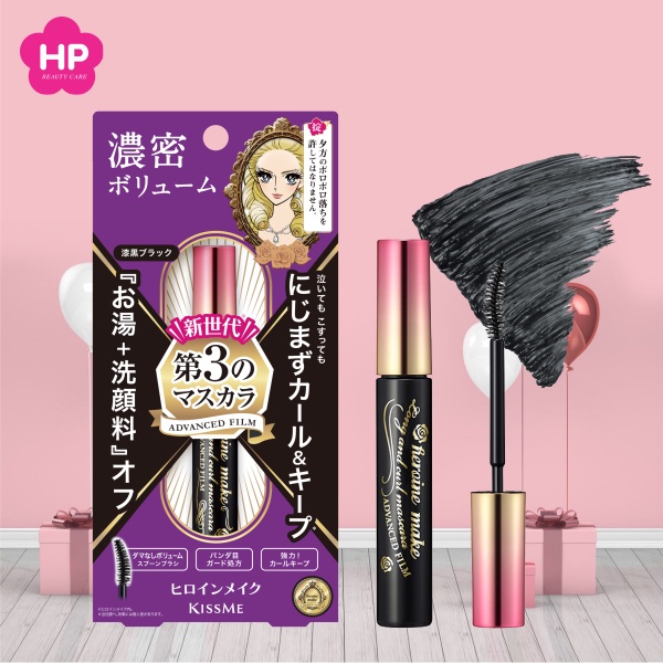 Mascara Kissme Chuốt Cong Và Làm Dày Rậm Mi ,Dạng Màng Flim Không Trôi Kissme Heroine Make (6g)