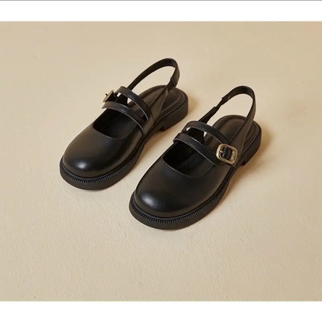 Giày sục hở gót giày lười  phong cách hàn quốc lolita 2 dây