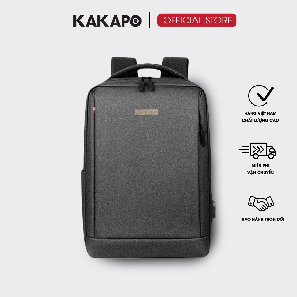 Balo thời trang công sở, chống thấm nước, đựng laptop 15.6 inch hàng chính hãng KAKAPO BL005
