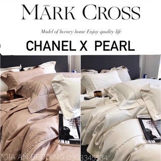 Bộ chăn Ga Lụa thêu 100s Chanel x MarkCross sang trọng đẳng cấp 5 sao