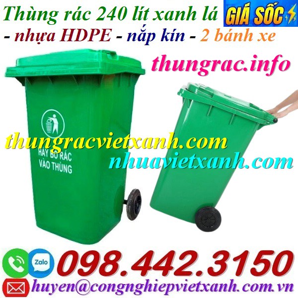 Thùng rác nhựa 240 lít
