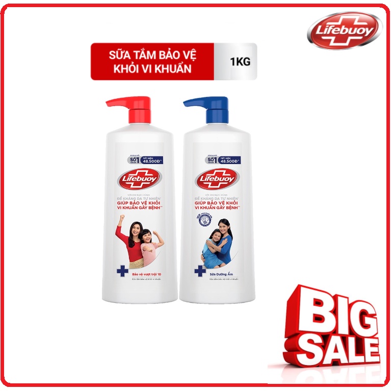 Sữa Tắm LIFEBUOY Diệt Khuẩn Chai 1kg