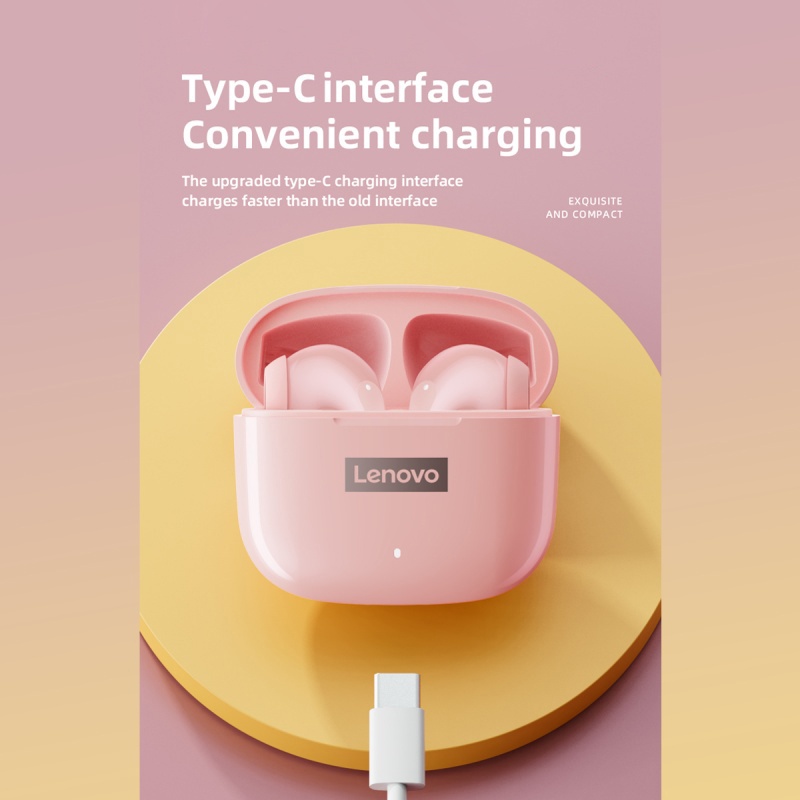 Tai nghe bluetooth Lenovo LP40 PRO 2023 mới bản LP40 không dây Bluetooth 5.1 tws IPX5 chống ồn TWS 300mah-17.kerhy
