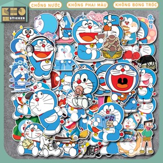 Combo 50 Sticker Doraemon chống nước sticker dán laptop, điện thoại, đàn guitar, mũ bảo hiểm, vali. MSP: ST102