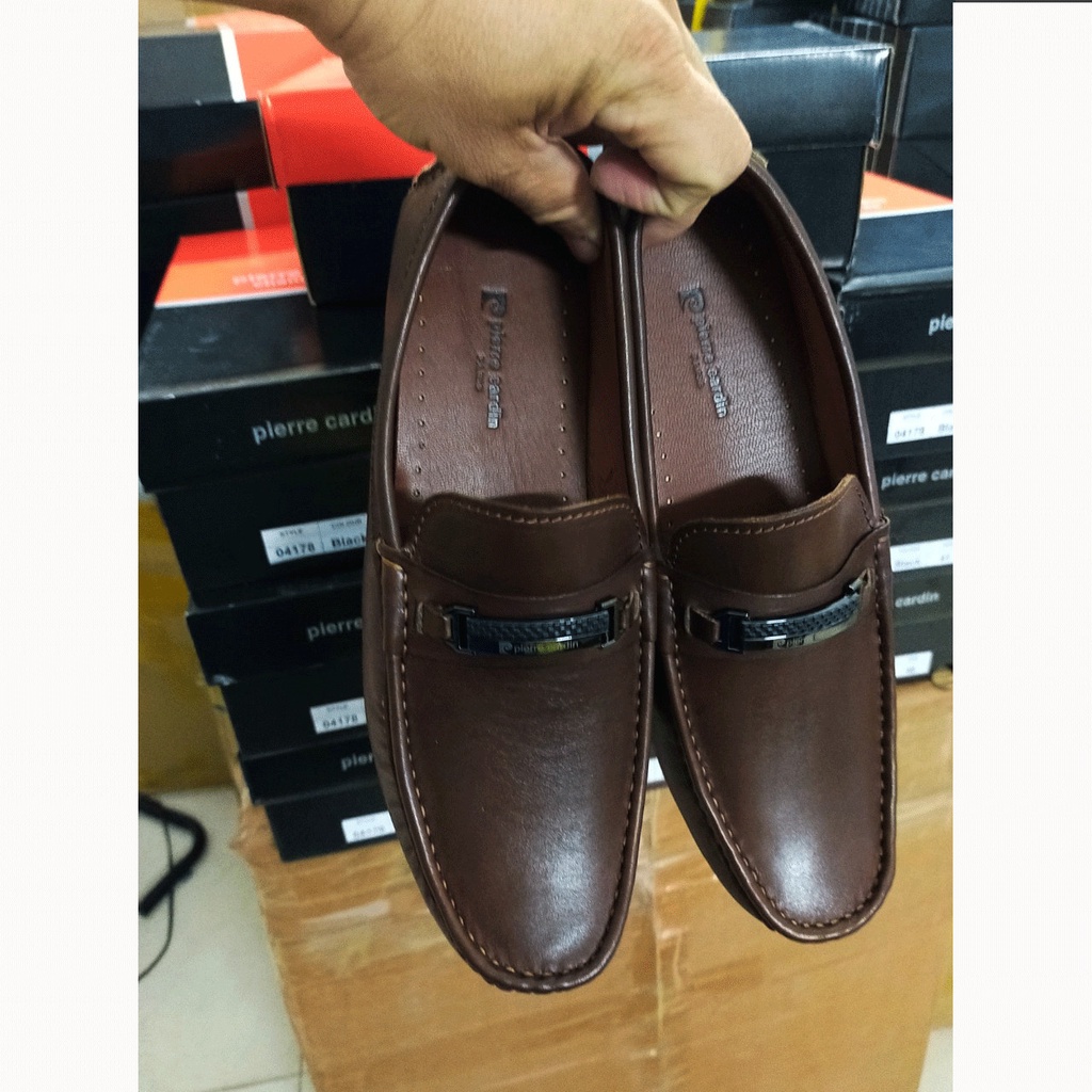 Giày lười da nam cao cấp Pierre Cardin đủ size - PC01