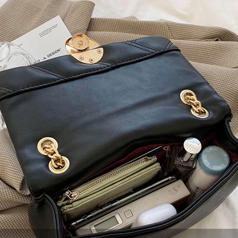 MISCHA Túi Đeo Chéo Vai Bằng Da PU Màu Trơn Thời Trang Sành Điệu Cho Nữ