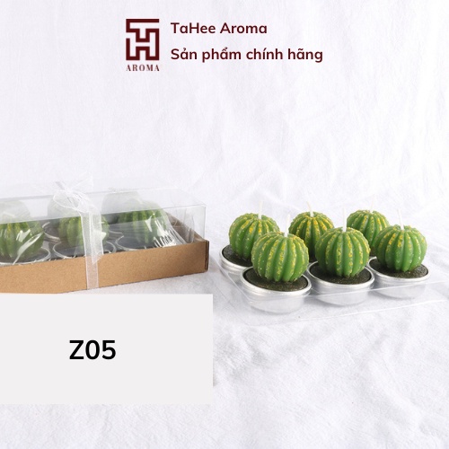 Nến hình cây thương hiệu TaHee Aroma KHÔNG MÙI, trang trí phòng và làm đẹp