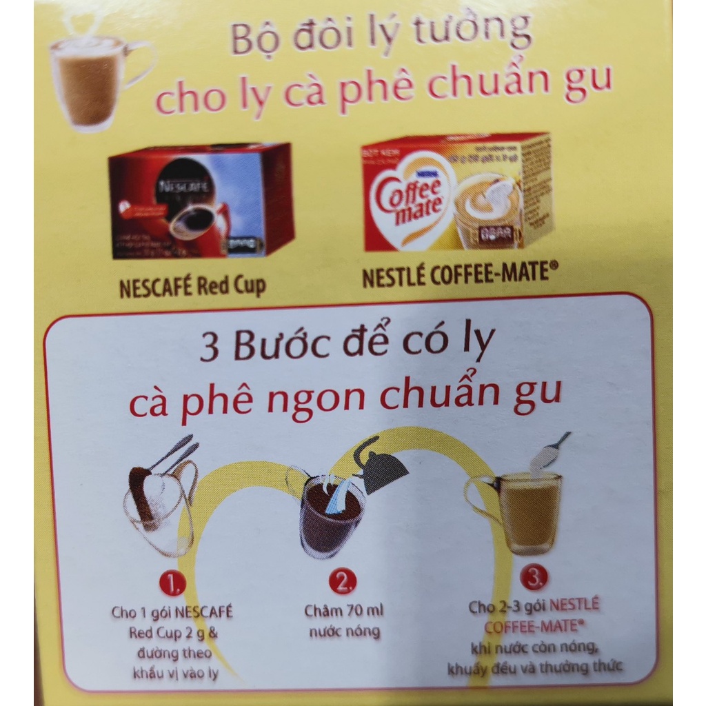 Combo 5 hộp Bột kem NESTLE Coffee Mate 45g / Bột kem NESTLÉ Coffee Mate hộp 15 gói x 3g