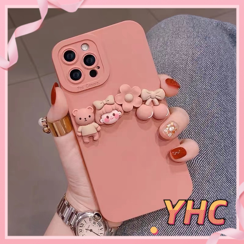 ốp iphone Hình Búp Bê Màu Hồng tương thích iPhone 6s 6splus 7 7plus 8 8plus X XS 11 12 Pro Max Plus Promax-026