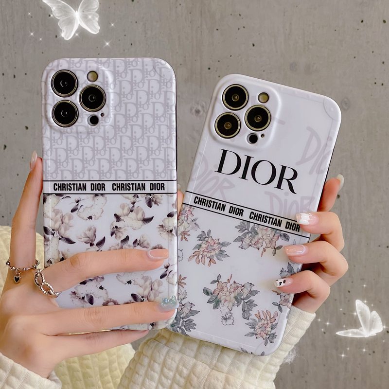 CHRISTIAN DIOR Ốp Điện Thoại Silicon IMD In Hình Hoa Sang Trọng Cho IPhone X Xr Xs Max 14 Plus 14 + 11 12 13 14 Pro Max