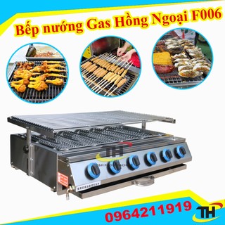 Bếp nướng gas hồng ngoại AISIKAO 6 họng đốt dài