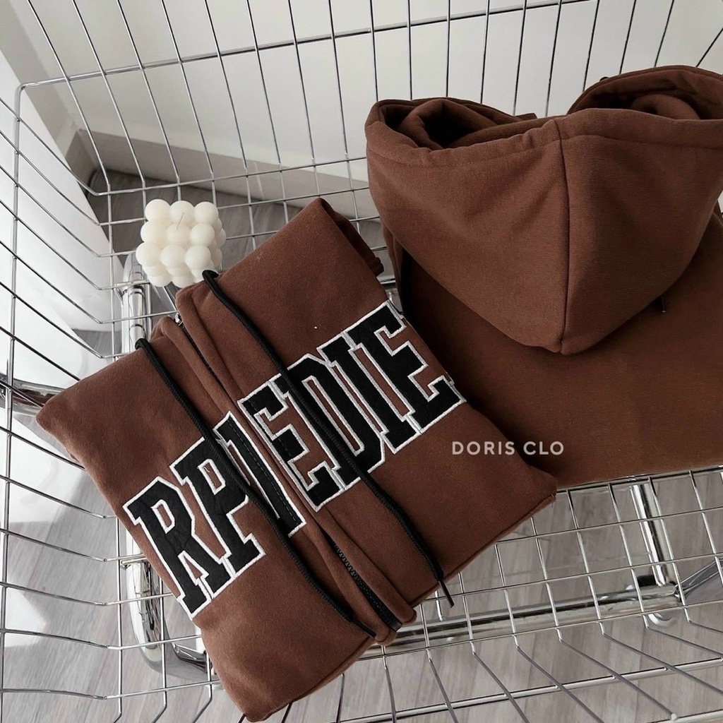 (FreeShip) Aó khoát nỉ in chữ nổi,khóa kéo nón 2 lớp,chất đẹp 2 màu dễ mặc