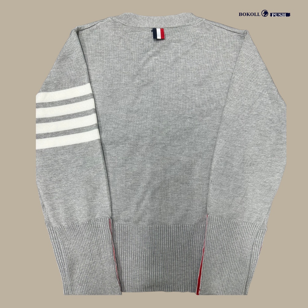 Áo khoác cardigan THOMBROWNE 4 sọc dệt kim toan thân dáng dài form rộng dày dặn bản trung cấp danh cho các cặp đôi | BigBuy360 - bigbuy360.vn