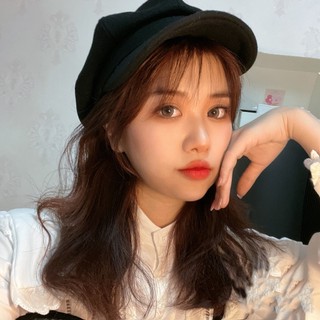Mũ beret nồi da lộn có lưỡi trai