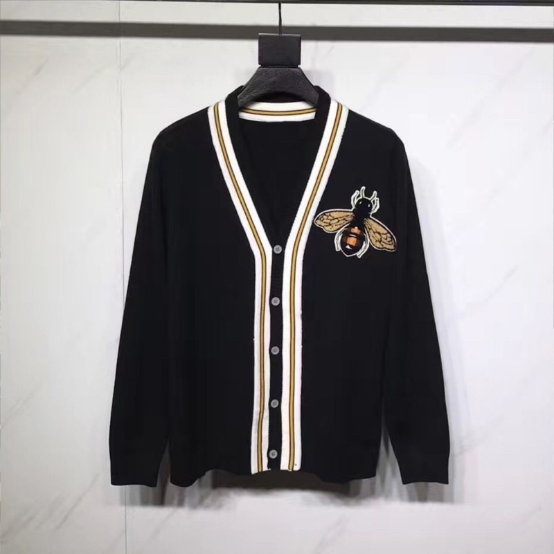 Áo khoác Cardigan, áo Sweater / Cardigan nam nữ brand thương hiệu con ong thiết kế sang trọng len dệt kim Đông/Xuân 2023