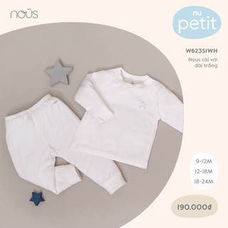 Bộ Quần Áo Cài Vai Dài Petit Trắng Nous