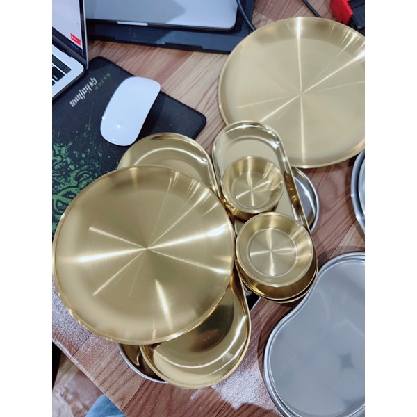 Dụng Cụ Spa Inox Mạ Vàng: Bát Spa Inox, Khay Inox Mạ Vàng sang chảnh