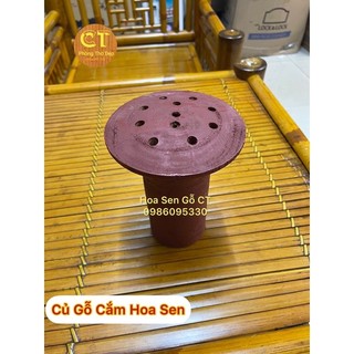 Đế gỗ cắm hoa bình sứ