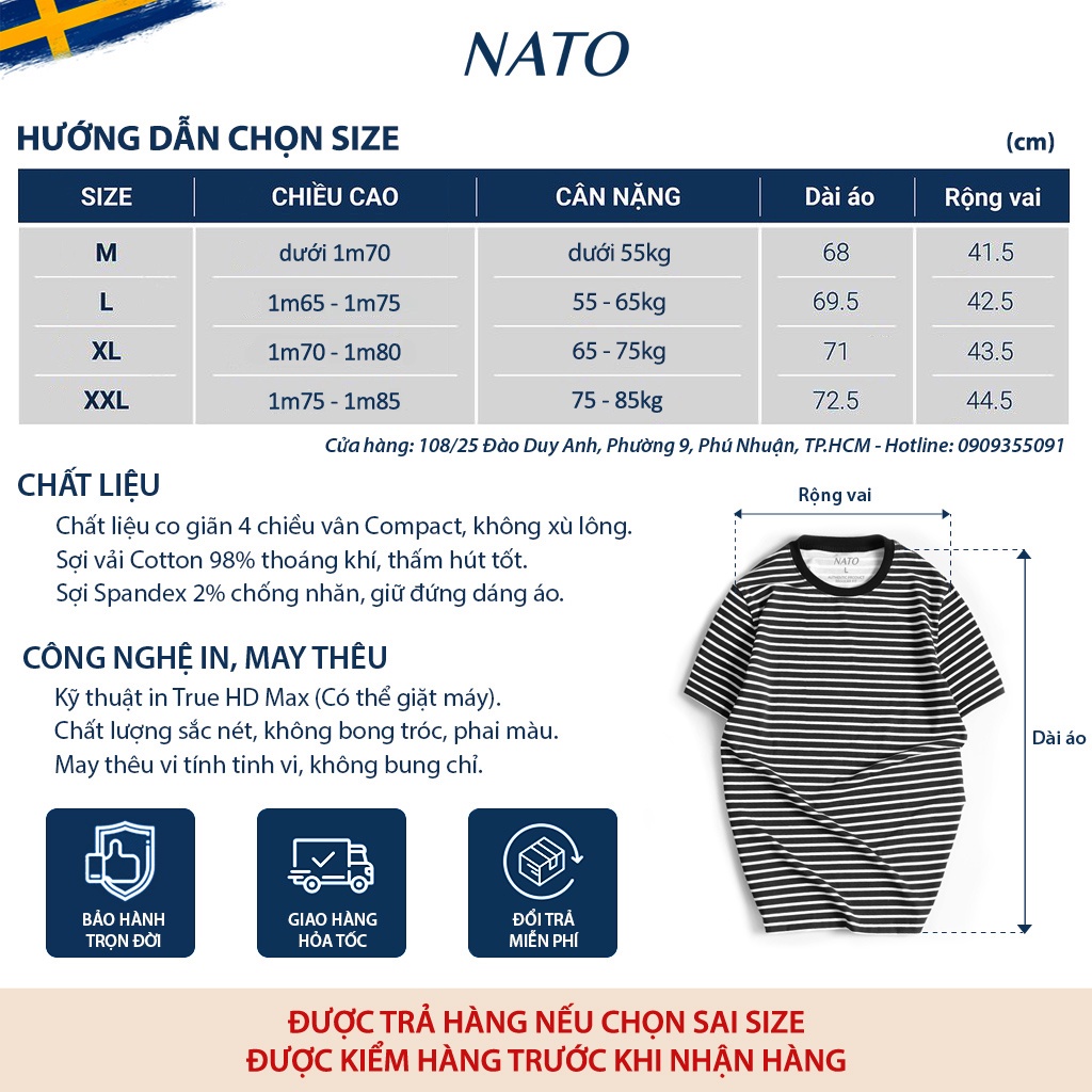 Áo Thun Cổ Tròn Nam NGANG Vải Cotton Cao Cấp Basic Đẹp Phông Tay Ngắn Màu Trắng Đen Đỏ Xanh Navy Trơn Họa Tiết NATO